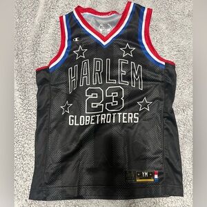 Harlem Globetrotters Black Jersey with Red and Blue Accents